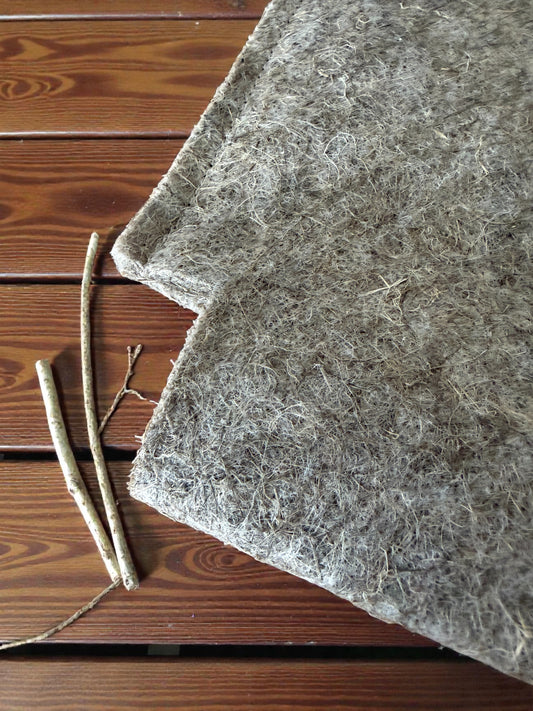 Hemp Fiber Wine Bottle Bag – Reusable Felt Bottle Tote with Handle