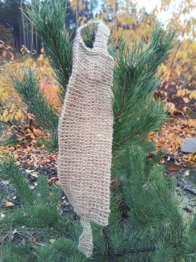 Organic hemp back scrubber, Exfoliating Massage Circulation and Skin Care Washcloth