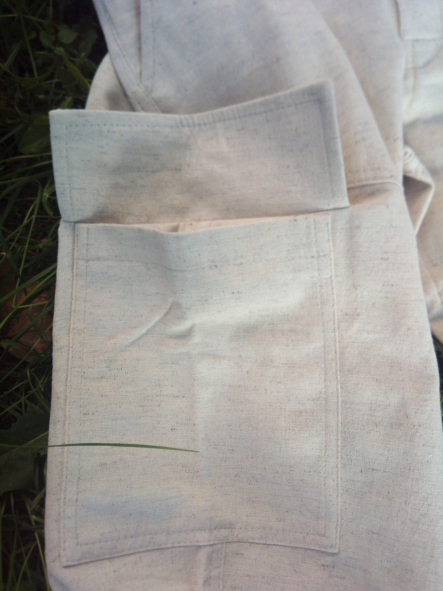 Handmade hemp long shorts, Knee-breeches for men, Casual clothing and natural product, hemp breeches