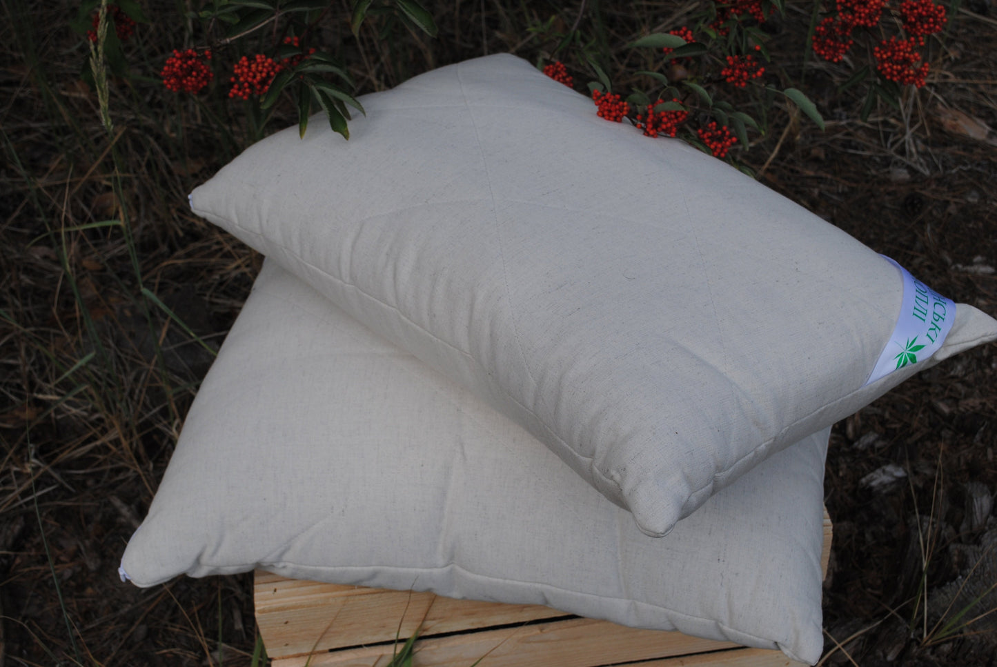 Buckwheat pillow with hemp top, Massage Orthopedic insert