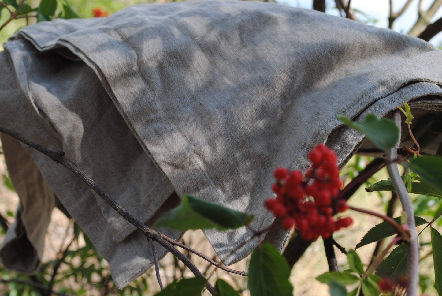 Hemp bedding set 4 pieces, Hemp flat sheet, hemp duvet cover and two hemp pillowcases