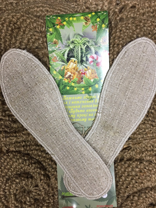Natural 100% HEMP Insoles (men / women).Hemp Healing Insoles with sagebrush/ hemp shoes/Organic Insoles