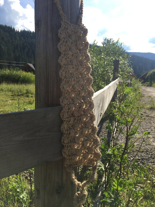 Hemp back scrubber, washcloth made of hemp thread