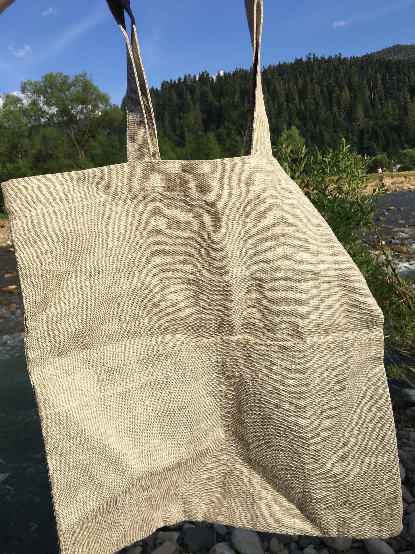 Organic hemp bag - messenger bag, Tote bag