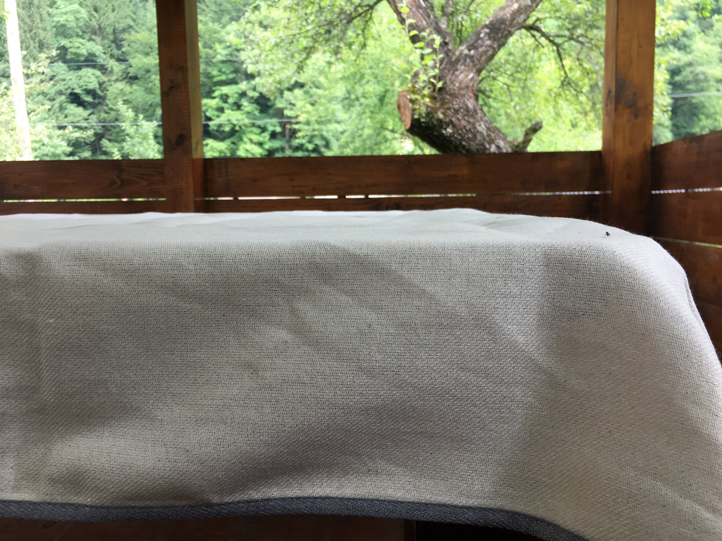 Hemp tablecloth, Rectangular grey tablecloth of different sizes available