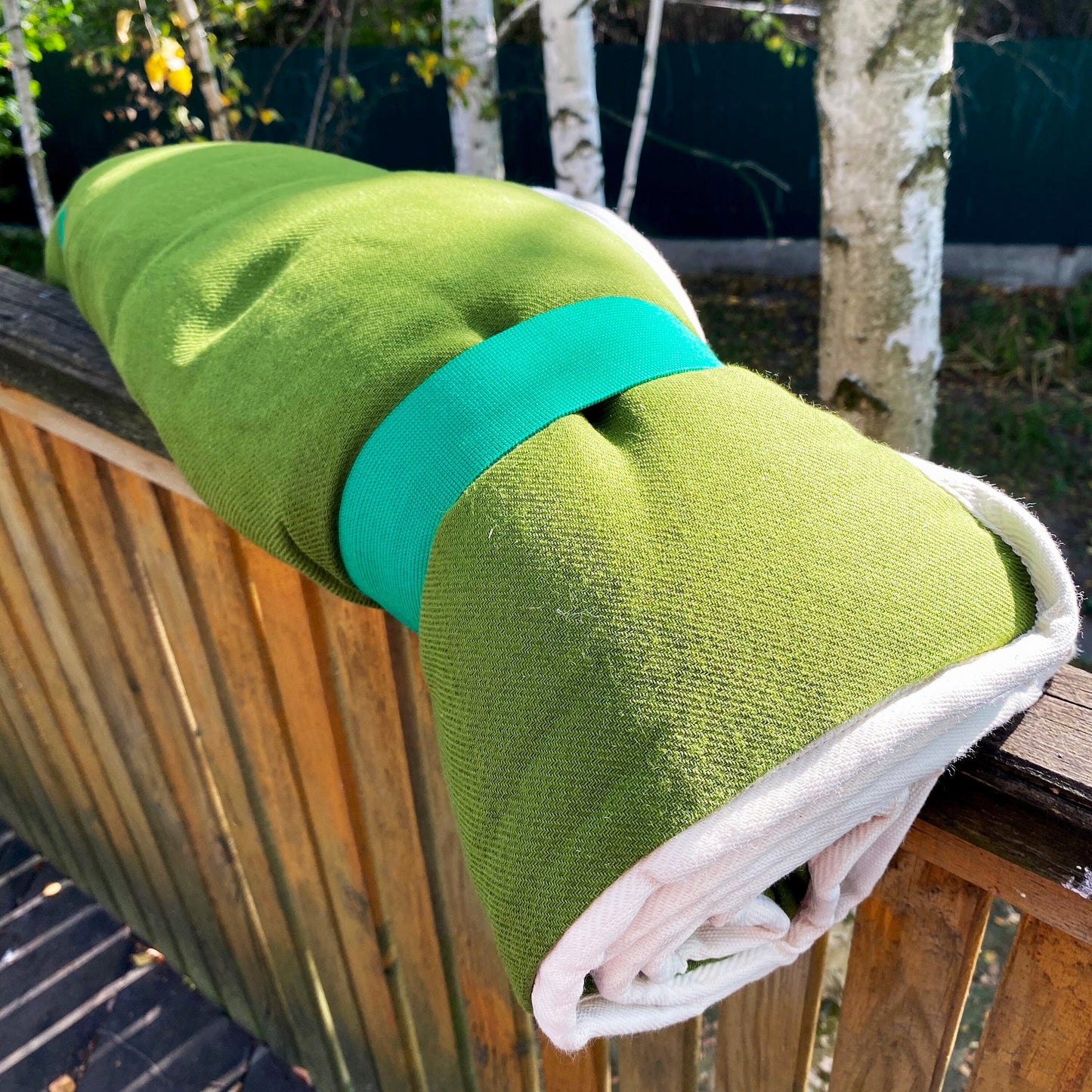 Natural hemp yoga mat, Hemp fiber inside and fabric outside, Meditation and yoga rug