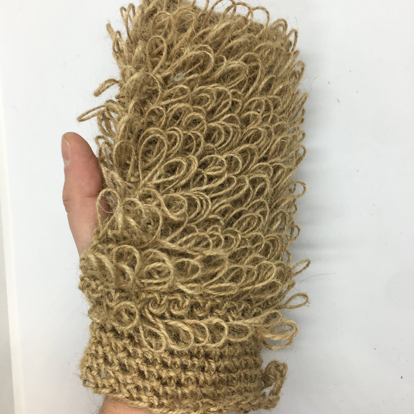 Hemp Scrub Mitt with Looped Texture