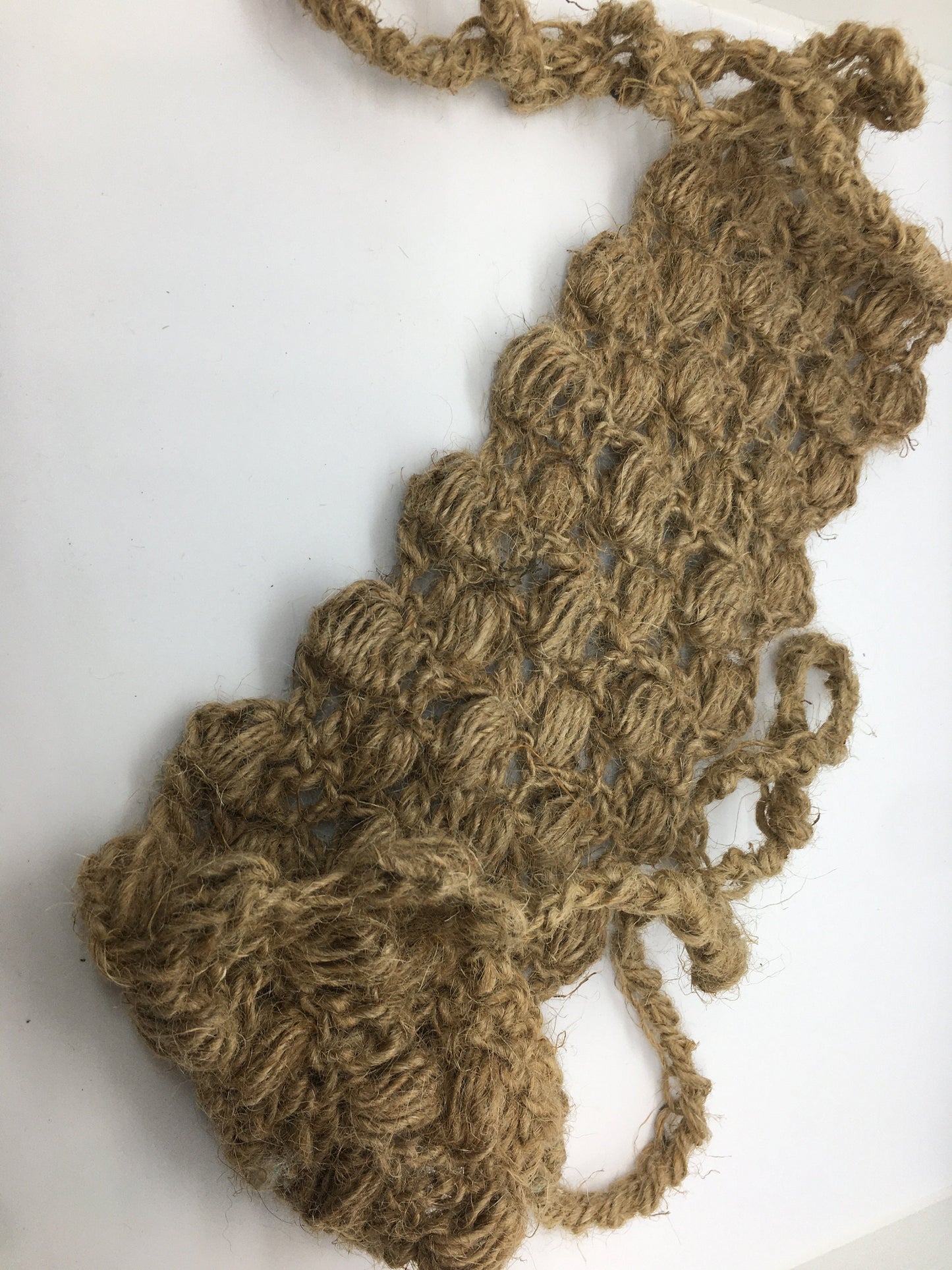 Organic Hemp back scrubber, Crochet washcloth for bath, Sponge for anti cellulite massage