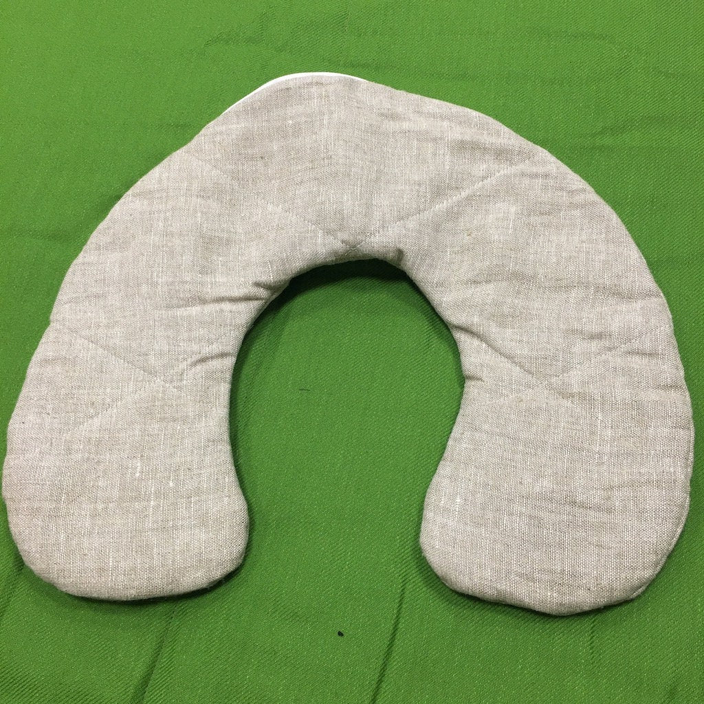 Refillable U-Shaped Neck Pillow Cover (Unfilled) – Hemp 180gsm, Zipper
