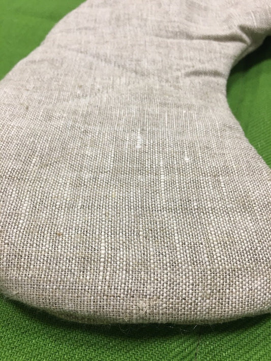 Refillable U-Shaped Neck Pillow Cover (Unfilled) – Hemp 180gsm, Zipper