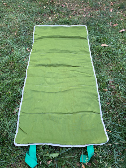 Natural hemp yoga mat, Hemp fiber inside and fabric outside, Meditation and yoga rug