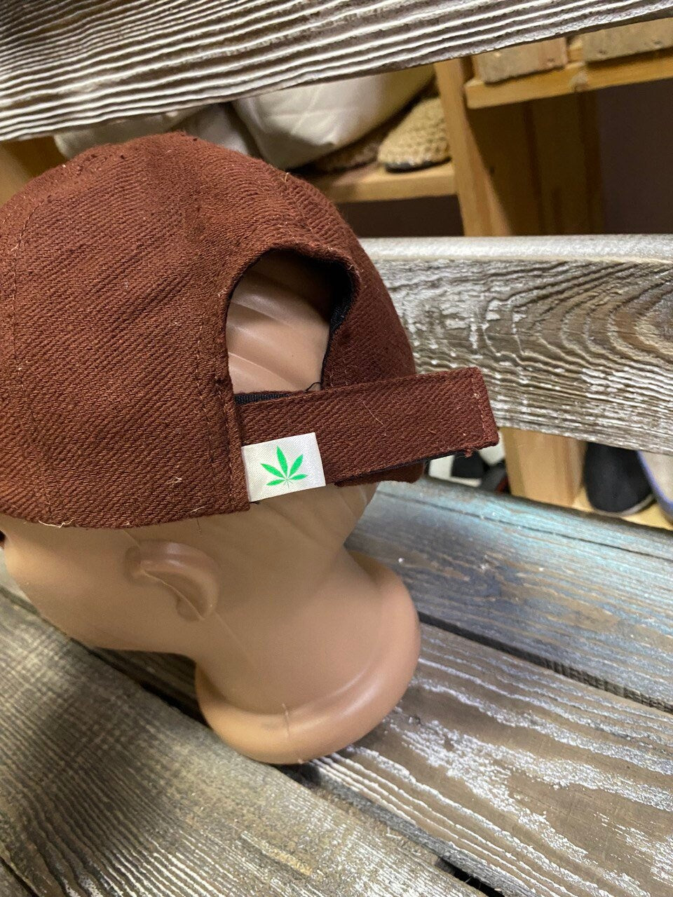 Brown hemp cap