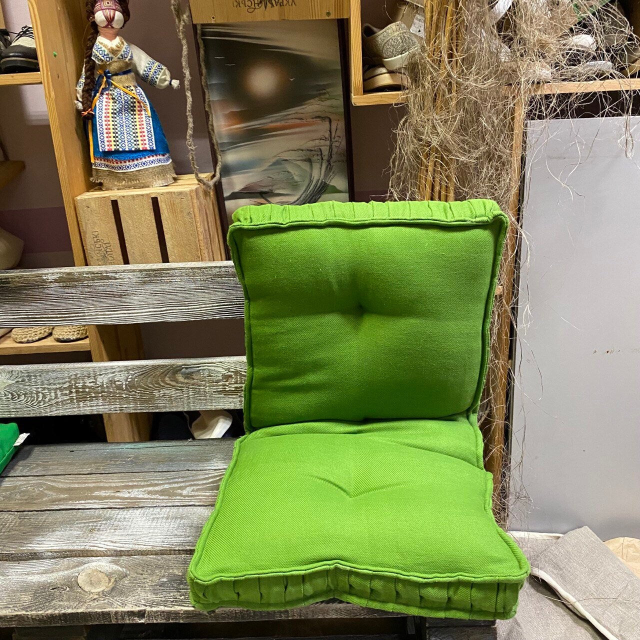 Hemp Bench Cushion with Natural Hemp Filler