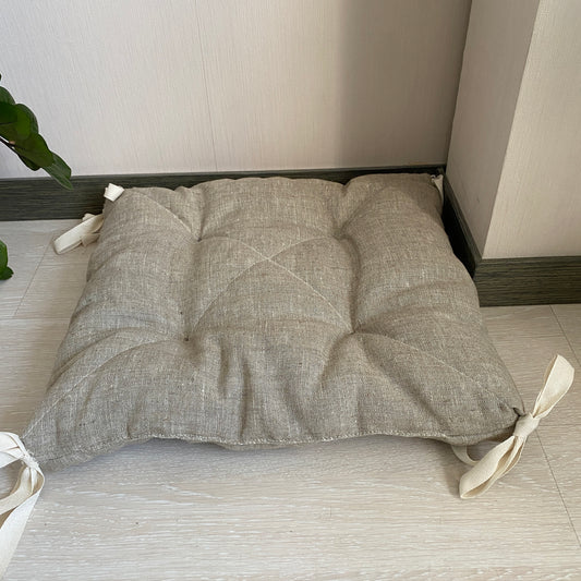 Pet bed made of hemp, Gray hemp pillow for cats