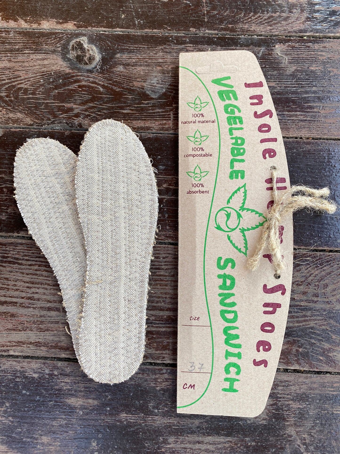 Hemp set, hemp socks and hemp insoles