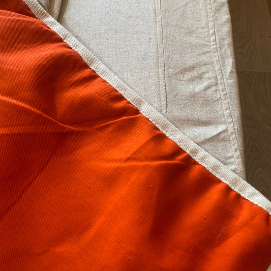 Hemp throw blanket Orange with Hemp filler