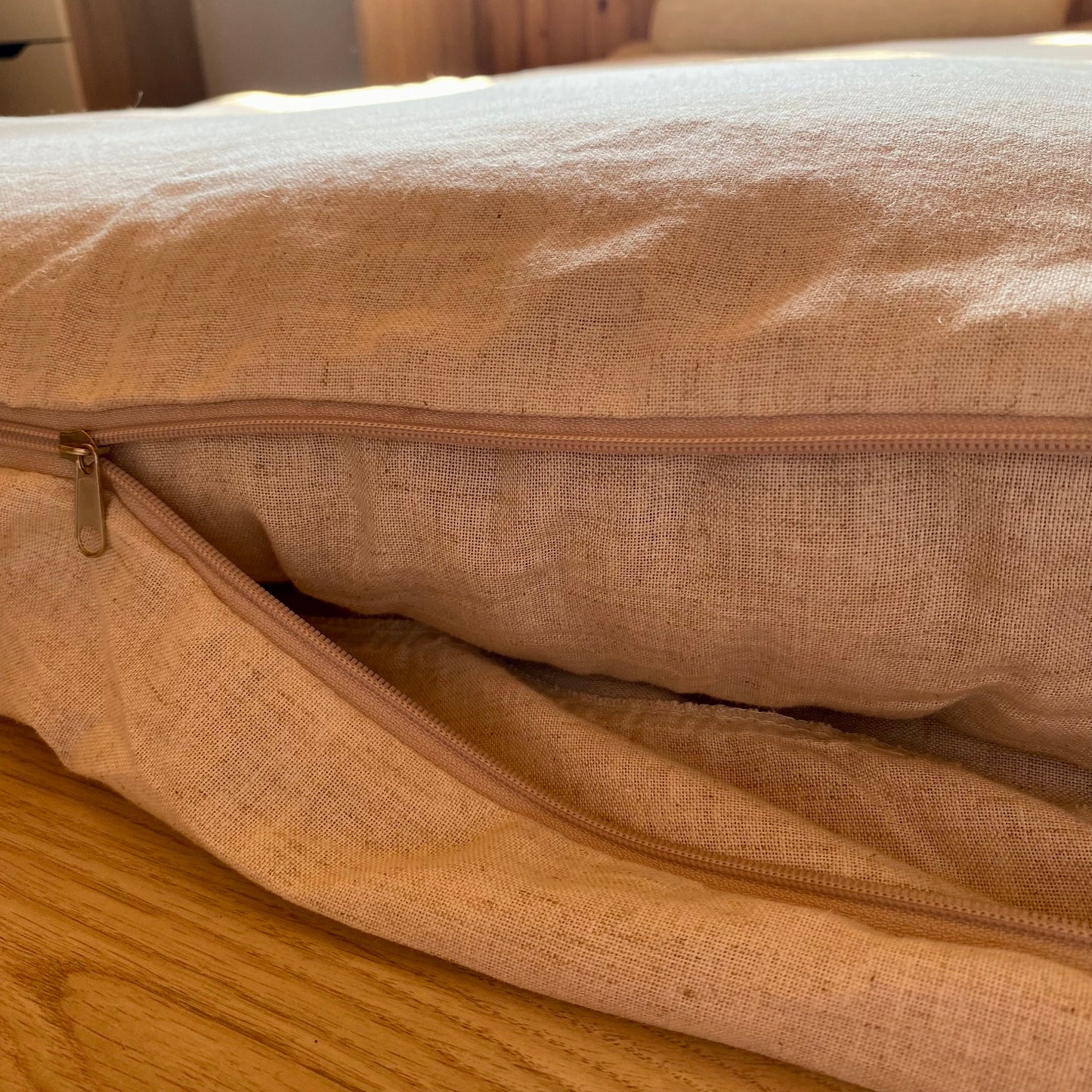 Hemp floor cushion cover