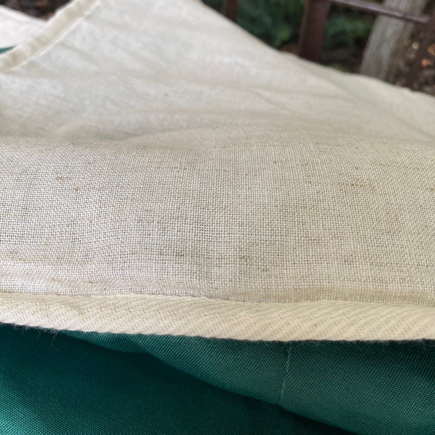 Hemp throw blanket Green