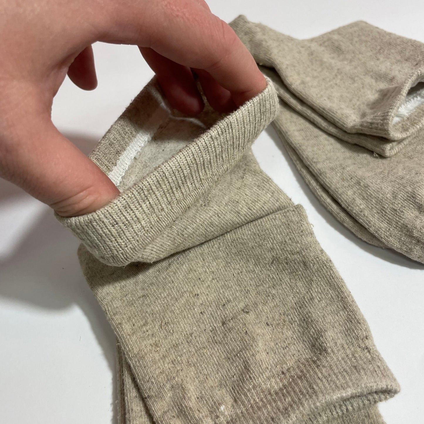 Hemp socks for men and women - Natural light gray color