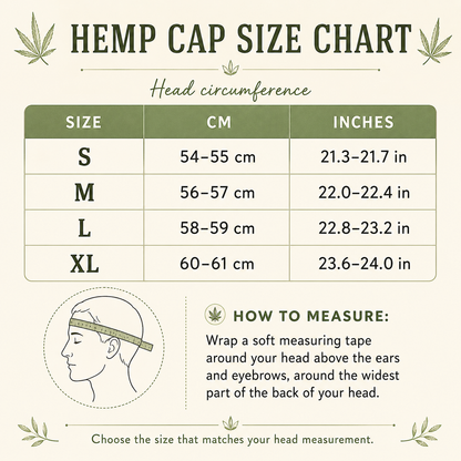 Natural Hemp Cap – Unisex Breathable Handmade Hat
