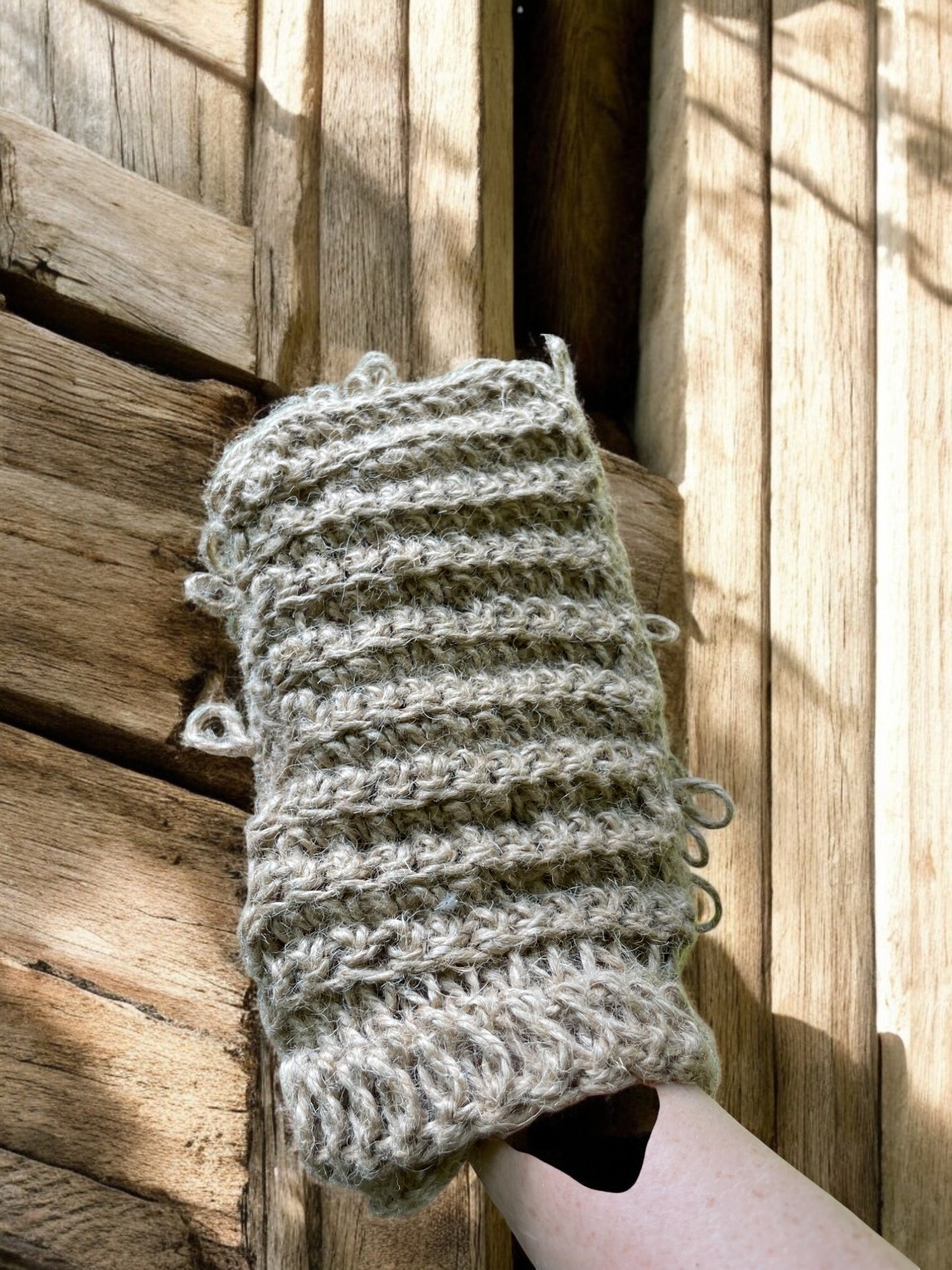 Hemp Scrub Mitt with Looped Texture