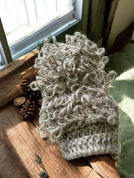 Hemp Scrub Mitt with Looped Texture