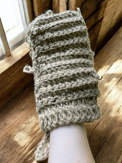 Hemp Scrub Mitt with Looped Texture