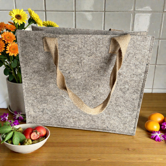 Handmade Hemp Shopper Bag – Durable Pressed Hemp Fiber Tote, Natural Eco Bag