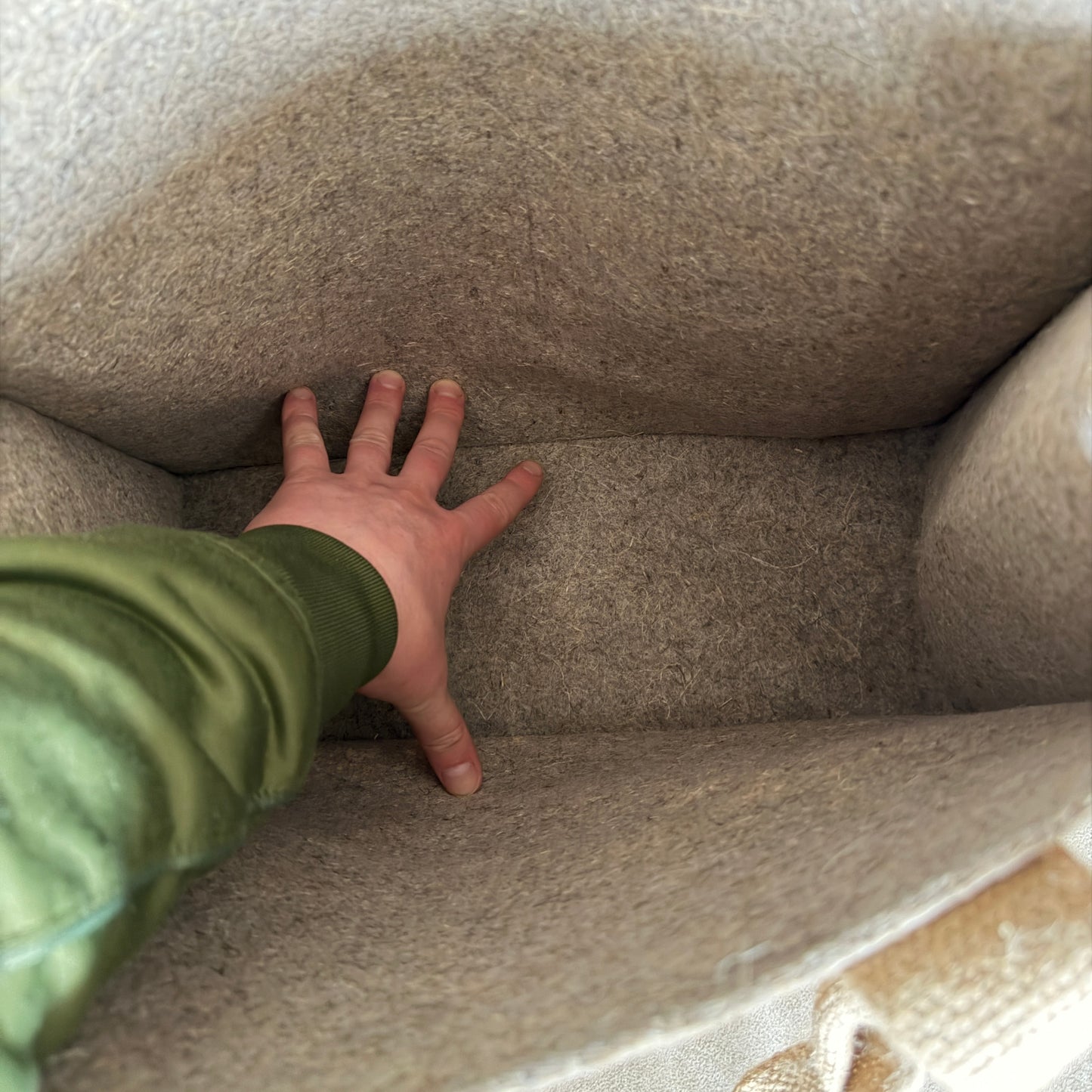 Handmade Hemp Shopper Bag – Durable Pressed Hemp Fiber Tote, Natural Eco Bag