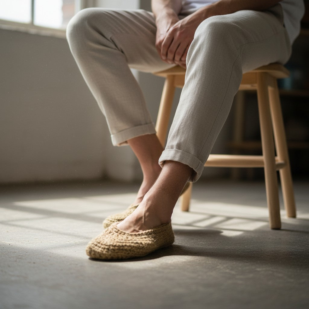 Handmade Knitted Unisex Socks with Gentle Massage-Like Texture