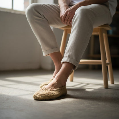 Handmade Knitted Unisex Socks with Gentle Massage-Like Texture