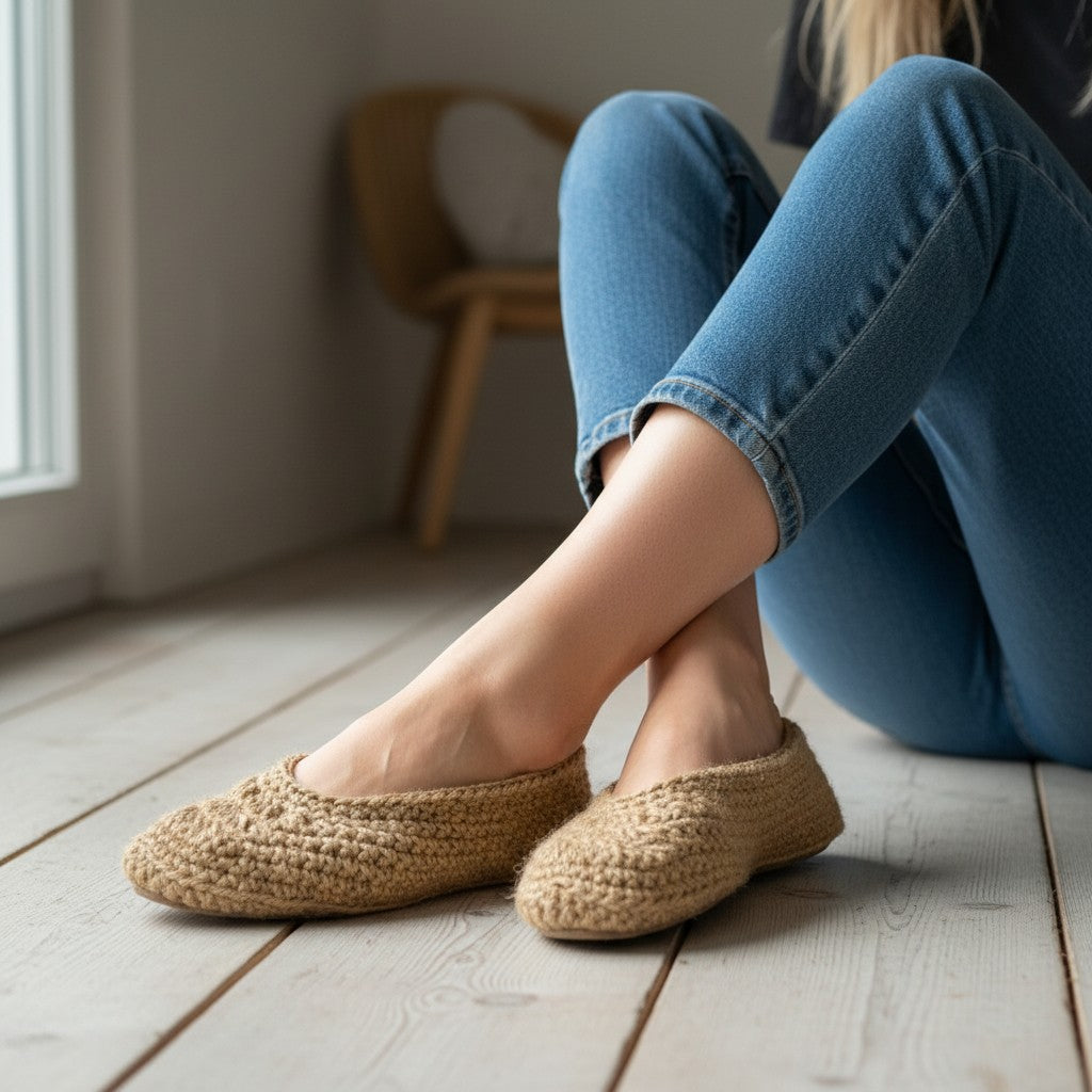 Handmade Knitted Unisex Socks with Gentle Massage-Like Texture