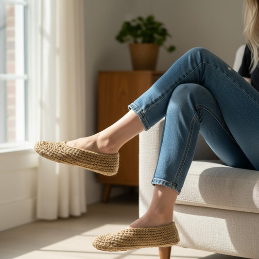 Handmade Knitted Unisex Socks with Gentle Massage-Like Texture