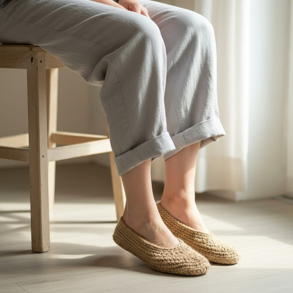 Handmade Knitted Unisex Socks with Gentle Massage-Like Texture