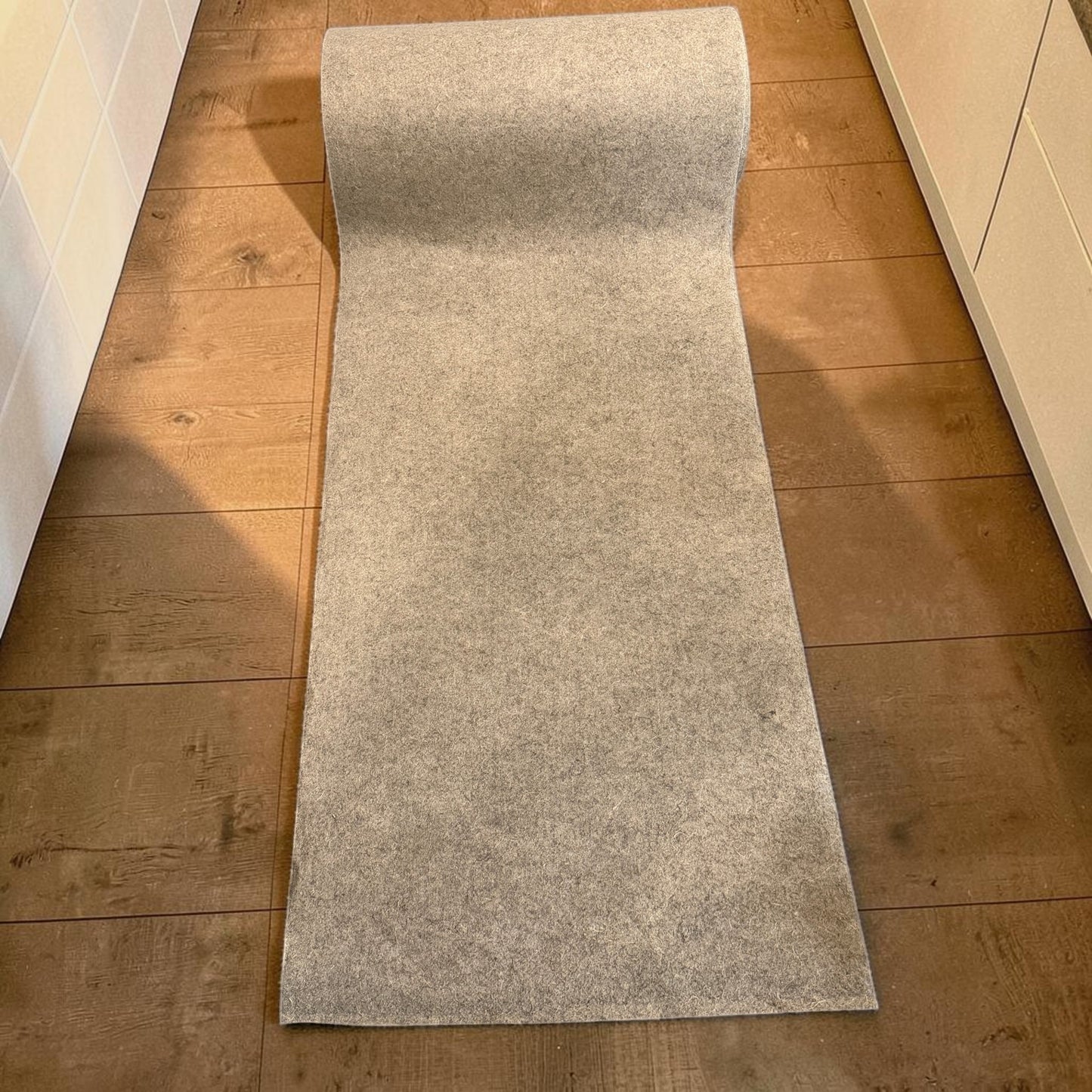 Natural Pressed Hemp Fiber Runner Rug by the Cut