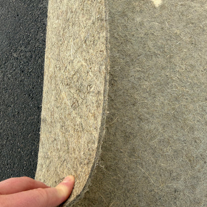 Round Pressed Hemp Fiber Rug – Natural Hemp Mat, 100 cm / 39.4 in