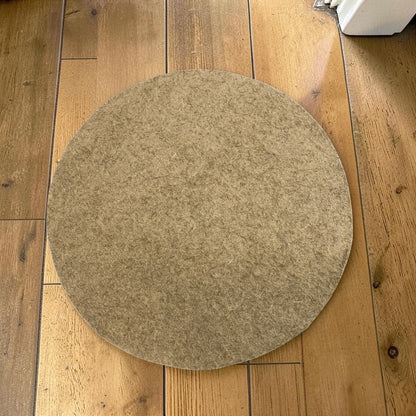 Round Pressed Hemp Fiber Rug – Natural Hemp Mat, 100 cm / 39.4 in