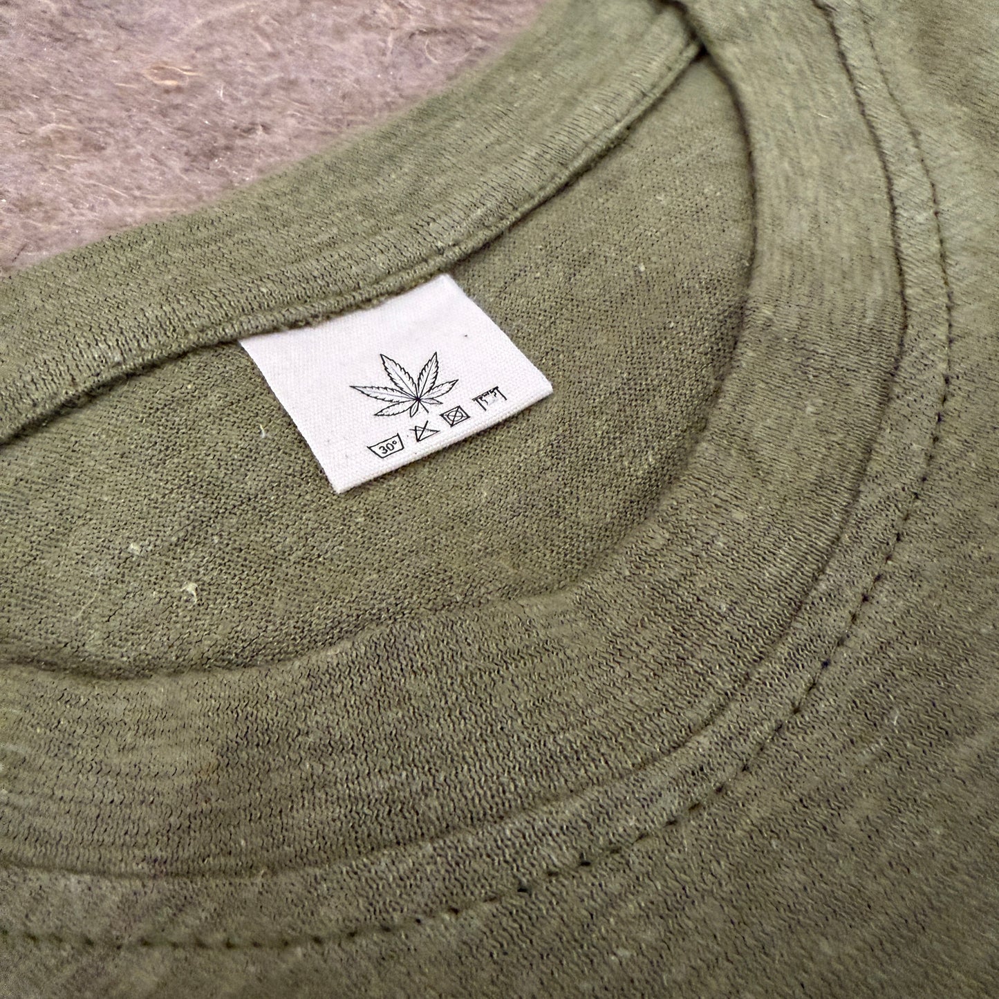 Men’s Olive Khaki Hemp Cotton Oversized T-Shirt