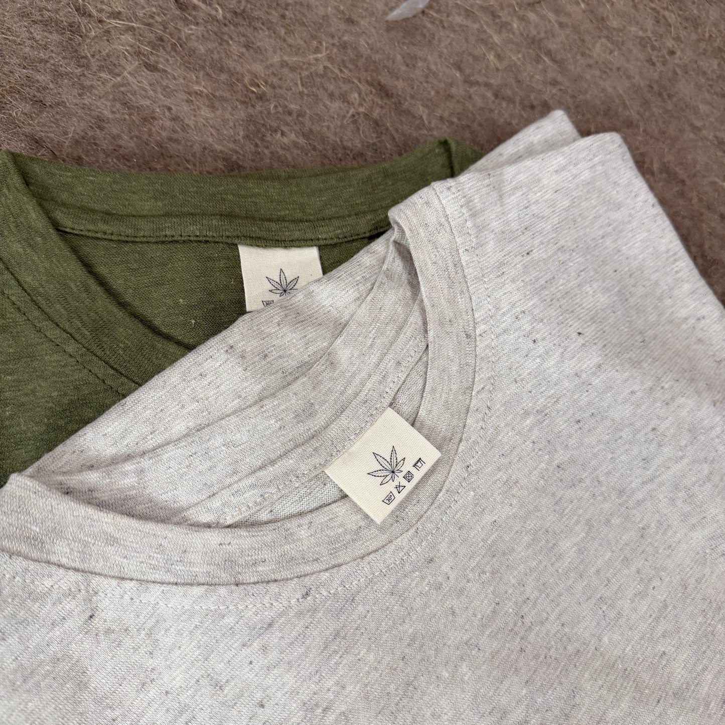Men’s Natural Beige Hemp Cotton Oversized T-Shirt