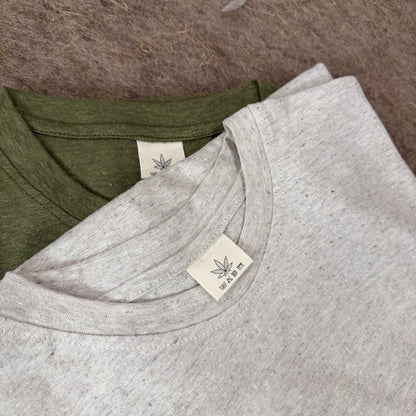 Men’s Natural Beige Hemp Cotton Oversized T-Shirt