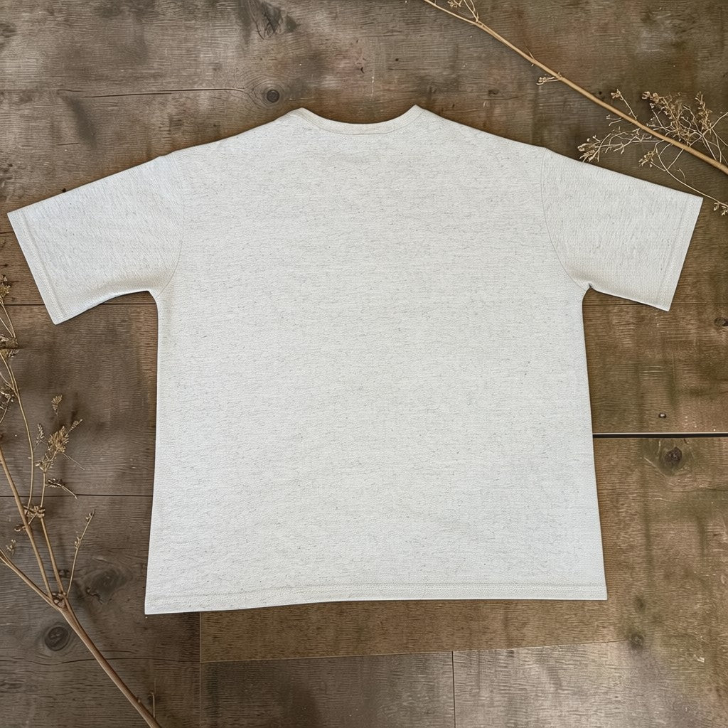 Men’s Natural Beige Hemp Cotton Oversized T-Shirt