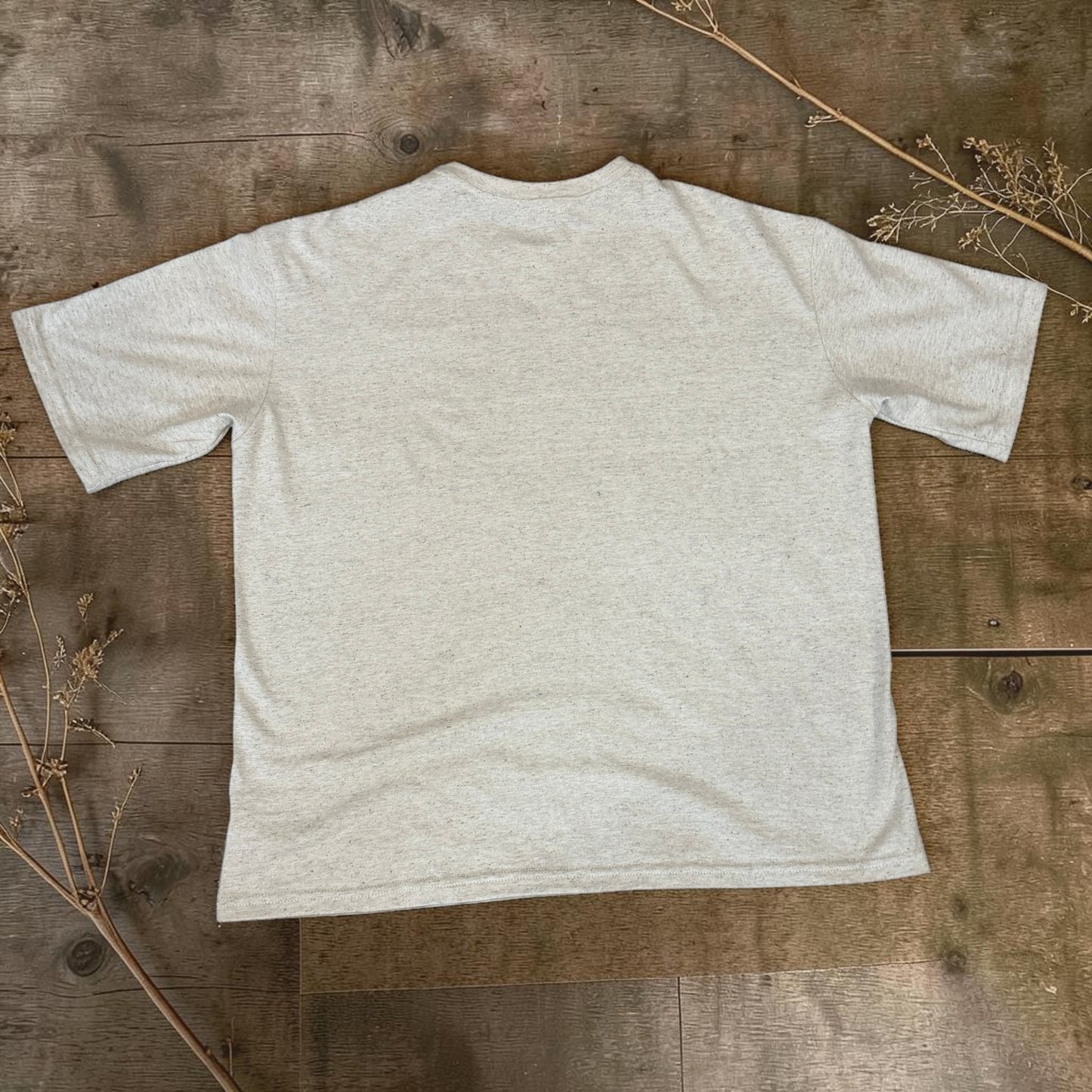 Men’s Natural Beige Hemp Cotton Oversized T-Shirt