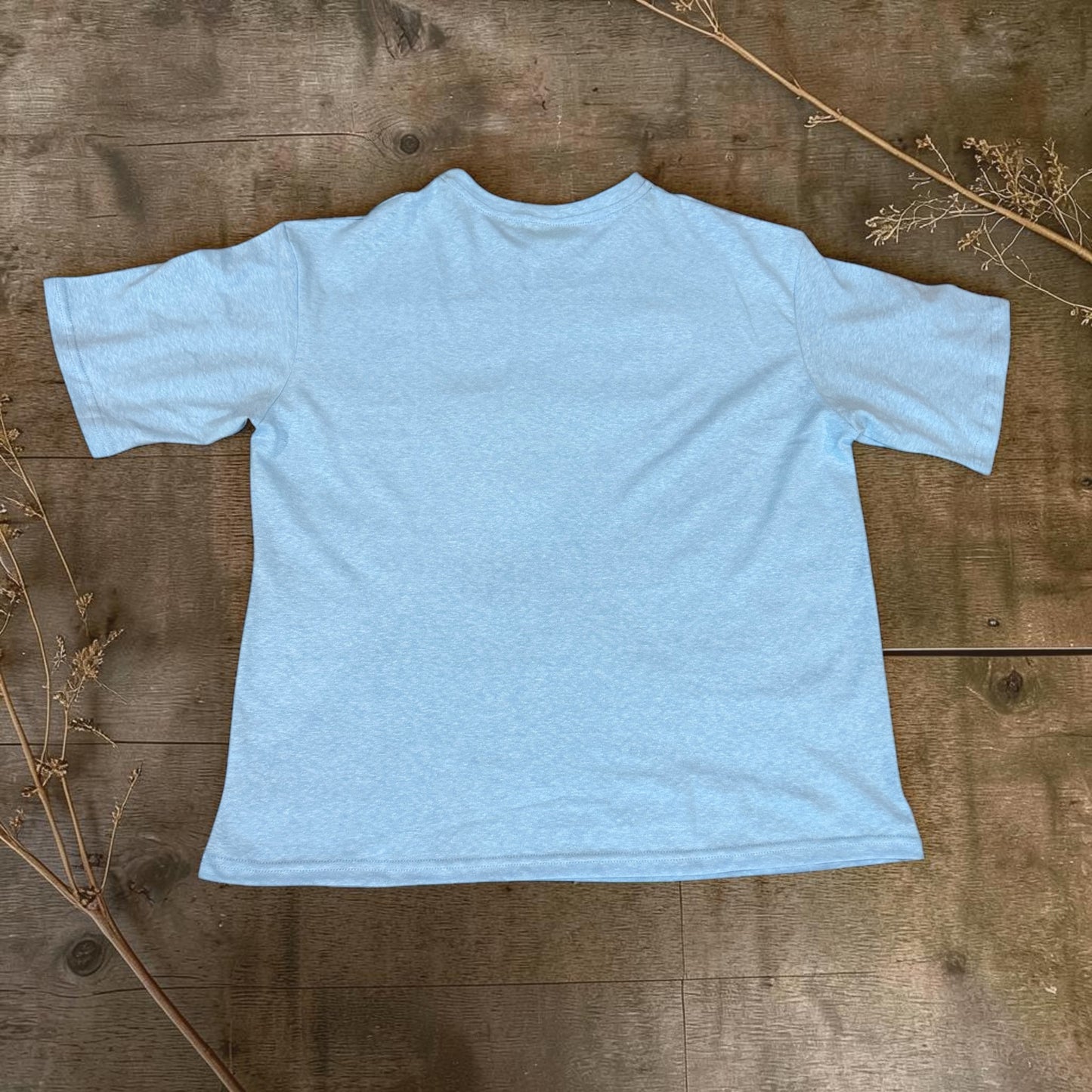 Men’s Sky Blue Hemp Cotton Oversized T-Shirt