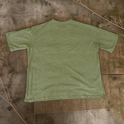 Men’s Olive Khaki Hemp Cotton Oversized T-Shirt