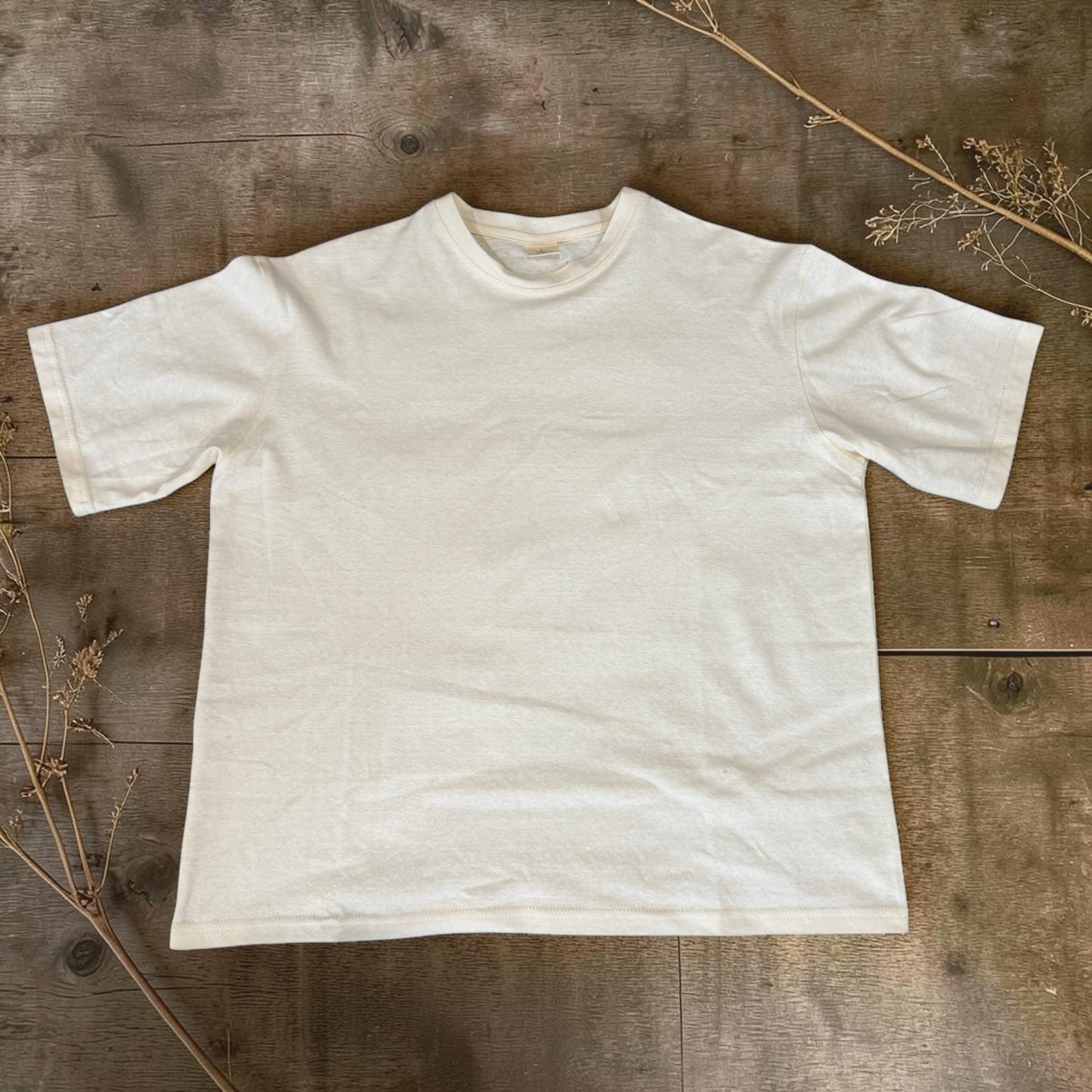 Women’s Milk White Hemp Cotton Oversized T-Shirt