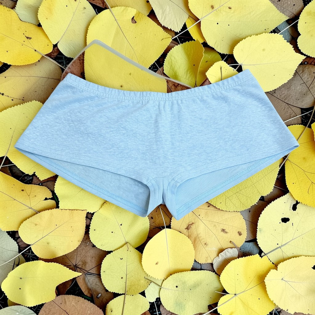 Sky Blue Hemp Boyshort Underwear for Women