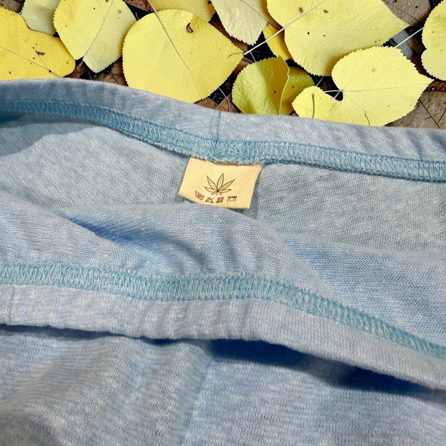 Sky Blue Hemp Boyshort Underwear for Women