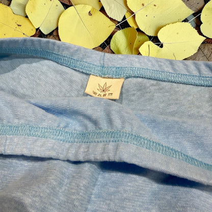 Sky Blue Hemp Boyshort Underwear for Women