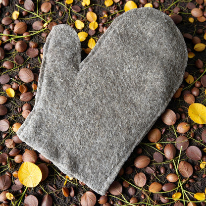 Hemp Bath Mitt – Pressed Hemp Fiber Sauna and Shower Scrub Glove