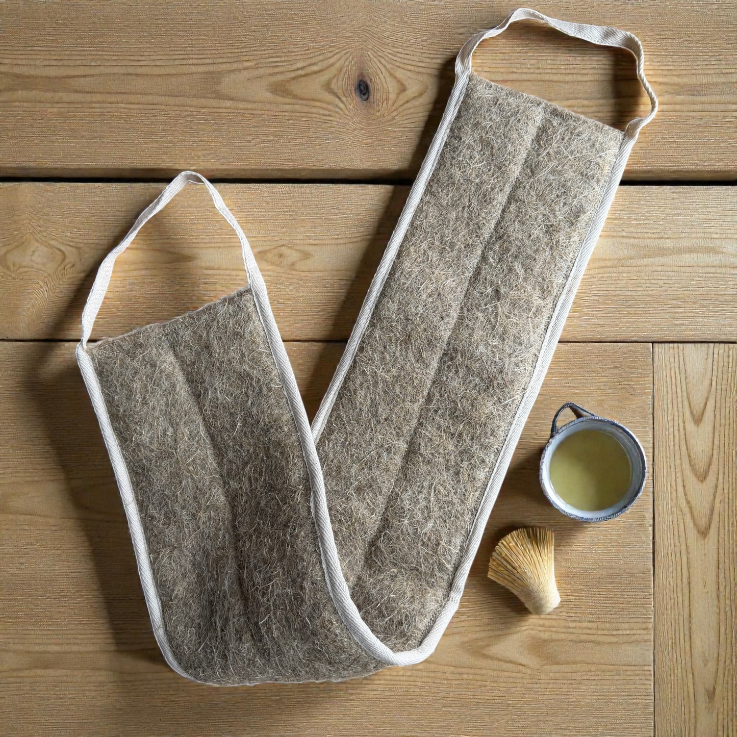 Hemp Sauna Set – 3-Piece Natural Bath & Sauna Set